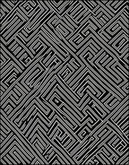 Maze Pattern Abstract Geometric Design Rug