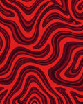 Crimson Swirl Marble Pattern Rug