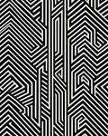 Bold Black White Geometric Lines Rug