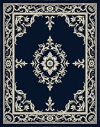 Classic Floral Medallion Frame Design Rug