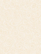 Cream Swirls Graphic Lines Rug