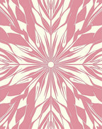 Pink Cream Radial Stripe Style Rug