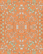 Art Nouveau Floral Swirl Pattern Rug