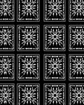Monochromatic Starburst Square Pattern Rug