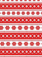 Floral Snowflake Crimson Decorative Rug