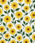 Yellow Daisy Floral Pattern Rug