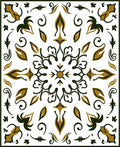 Intricate Floral Medallion Pattern Rug