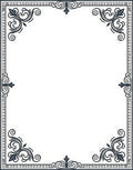Elegant Scrollwork And Border Design Rug