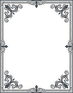 Elegant Scrollwork And Border Design Rug