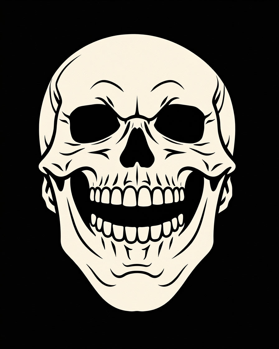 Gothic Skull Illustration Rug