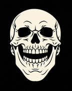 Gothic Skull Illustration Rug