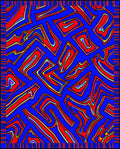 Vibrant Abstract Wavy Pattern Rug