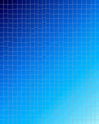 Gradient Blue Checkerboard Patterned Rug