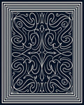 Intricate Lines Swirling Border Design Rug