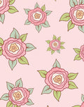 Pink Floral Garden Pattern Rug
