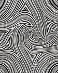 Dynamic Black White Swirl Pattern Rug