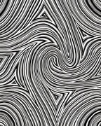 Dynamic Black White Swirl Pattern Rug