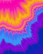 Vibrant Psychedelic Fan Pattern Rug