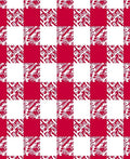 Red White Abstract Checkered Pattern Rug