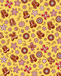 Brown Red Gingerbread Floral Rug