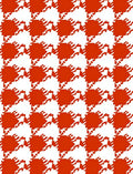 Classic Houndstooth Red Patterned Rug