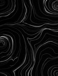 Black White Swirl Abstract Pattern Rug