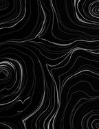 Black White Swirl Abstract Pattern Rug