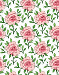 Pink Rose Floral Whimsical Pattern Rug