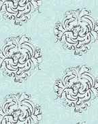 Ornate Scrollwork Floral Pattern Rug