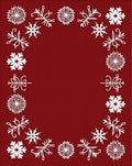 Winter Snowflake Border Design Rug
