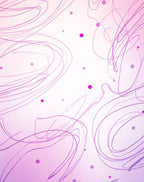 Abstract Swirls Pink Polka Dot Design Rug