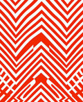 Bold Red White Chevron Pattern Rug