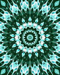 Green Teal Teal Radiant Starburst Rug