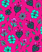 Tropical Bloom Leaf Pattern Rug