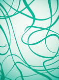 Teal Swirl Abstract Scenic Rug