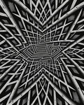Black and White Geometric Perspective Rug