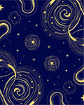 Cosmic Swirls Starry Sky Pattern Rug