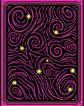 Hot Pink Swirl Star Graphic Design Rug