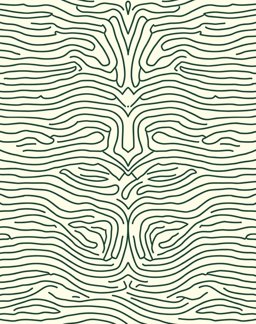 Organic Wavy Line Pattern Rug