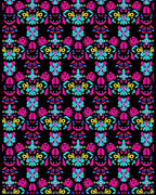 Vibrant Floral Pattern Design Rug