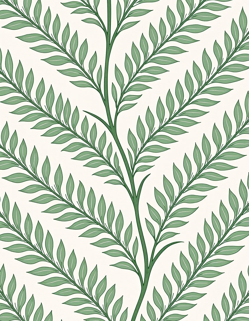 Evergreen Leafy Vine Branches Rug