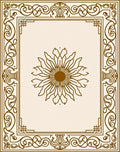 Antique Floral Border Design Rug