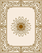 Antique Floral Border Design Rug