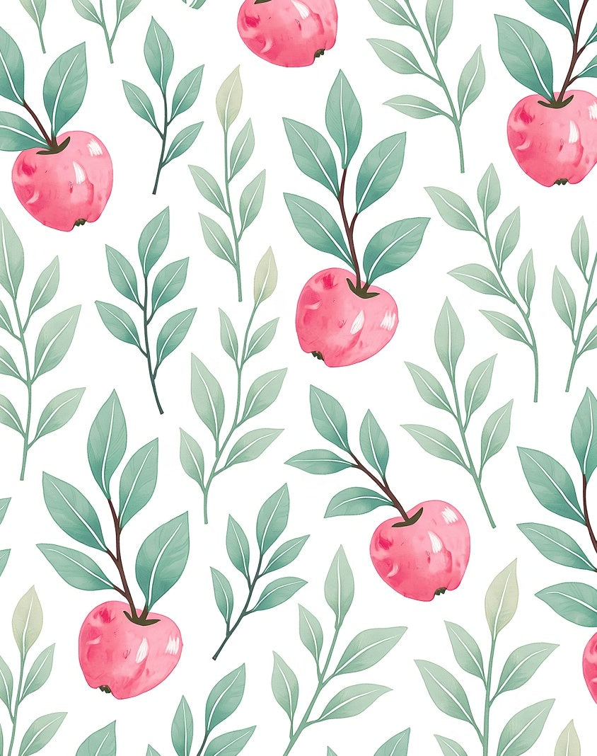 Pink Apple branch Pattern Rug