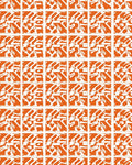 Bold Orange White Abstract Pattern Rug