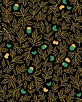 Golden Leaves Acorns Pattern Rug