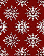 Classic Snowflake Winter Pattern Rug