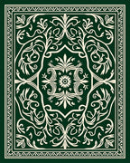 Ornate Floral Scrollwork Pattern Rug