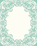 Ornate Floral Swirls Mint Pattern Rug