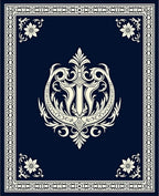 Ornate Floral Crest Pattern Rug